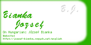 bianka jozsef business card