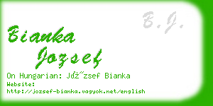 bianka jozsef business card